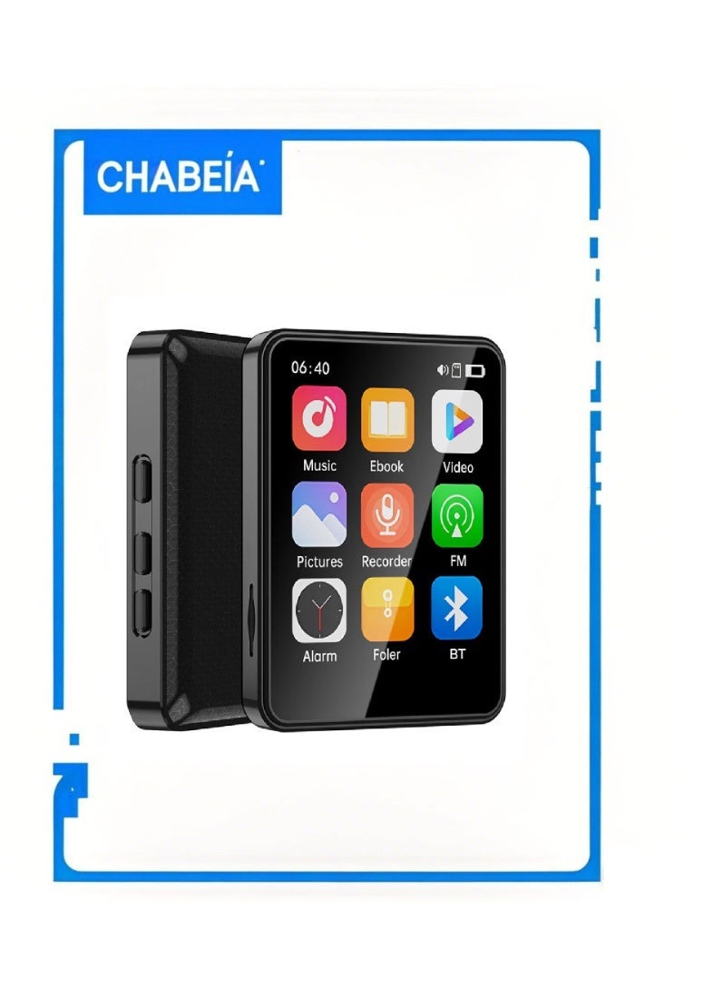 Chabeia 2.4-inch Color Screen MP3 Player Portable Bluetooth 5.3 Music Player with Built-in Speaker Voice Recorder FM Radio Player（Includes 32GB memory card） - Image 1